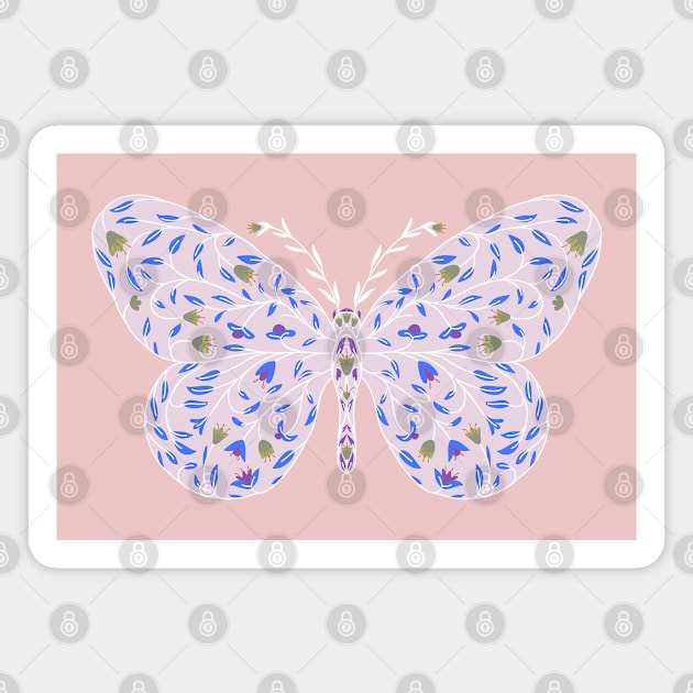 Blooming Butterfly Magnet by mkbl